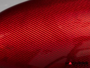 FIAT 500 Instrument Cover - Carbon Fiber - Red Candy